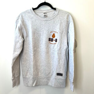 Official Star Wars x Uniqlo BB-8 Sweatshirt Light Grey Crewneck S The Last Jedi